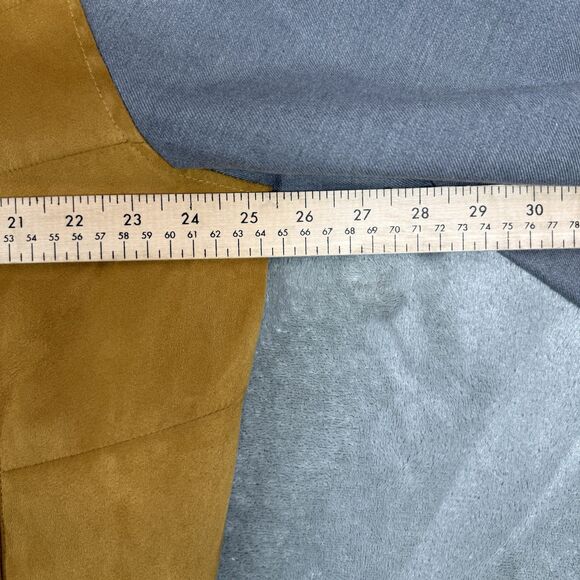 Sean John Jacket Men’s 2XL Yellow Gray Two Toned Faux Suede And Canvas Bomber - Picture 7 of 10